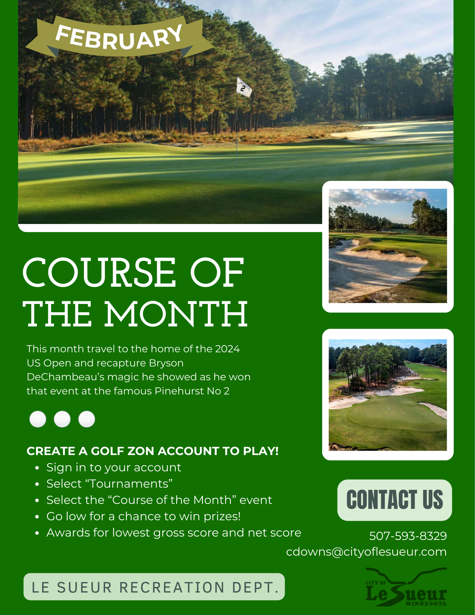 Le Sueur Community Center Golf Course of the Month Detail