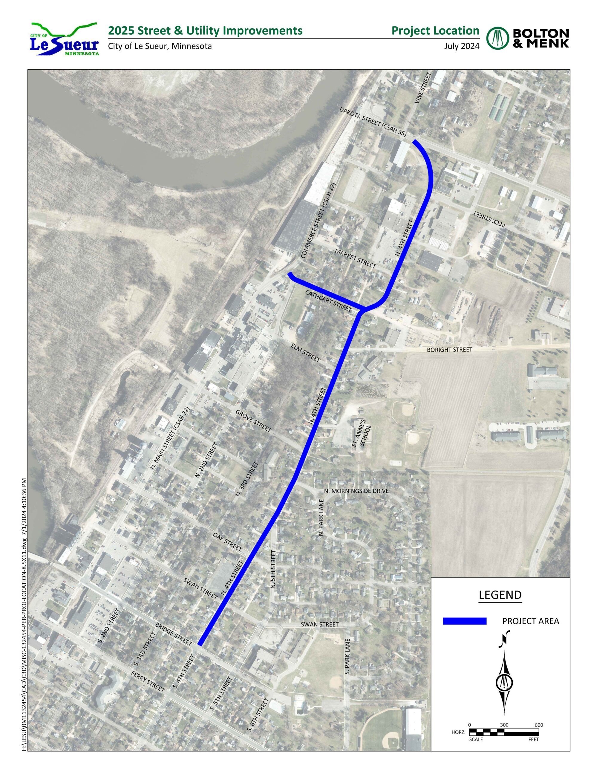 N 4th-Cathcart Project Map