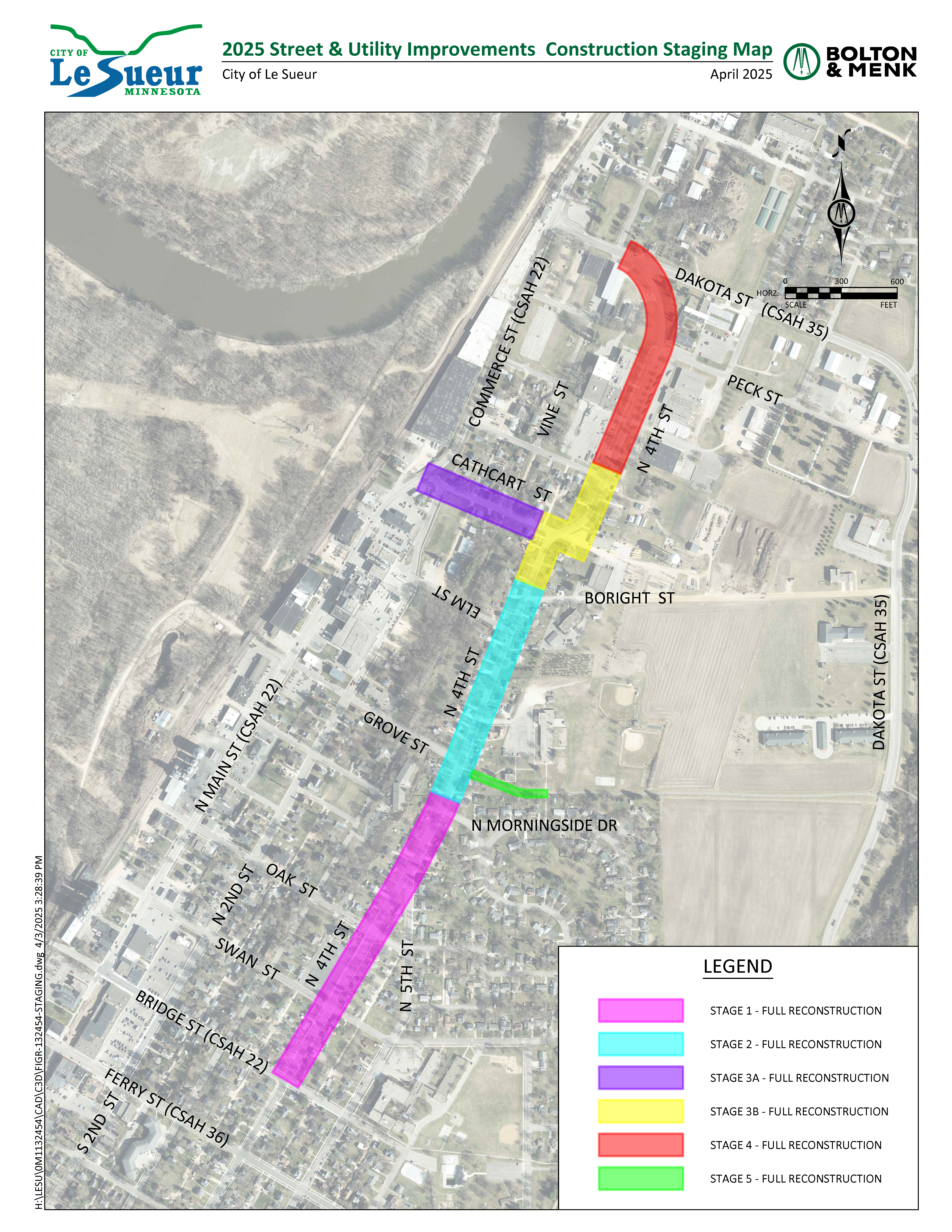 2025 Streets-Utilities Improvements Staging Map