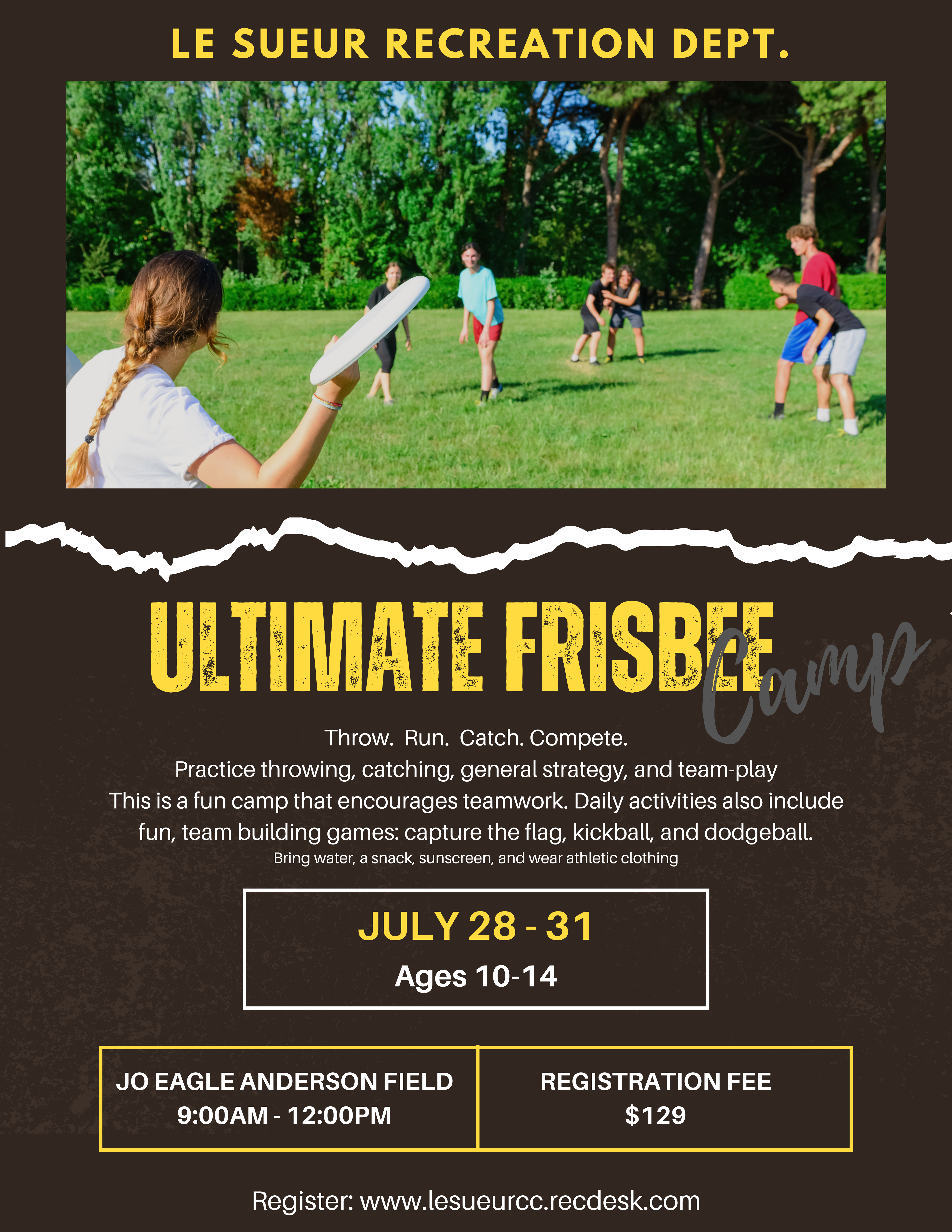 Ultimate Frisbee Camp (8.5 x 11)